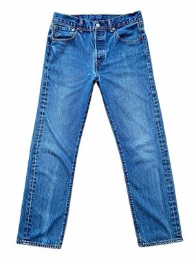 Levis 501 Jeans Button Fly High Rise 32x30 Distressed